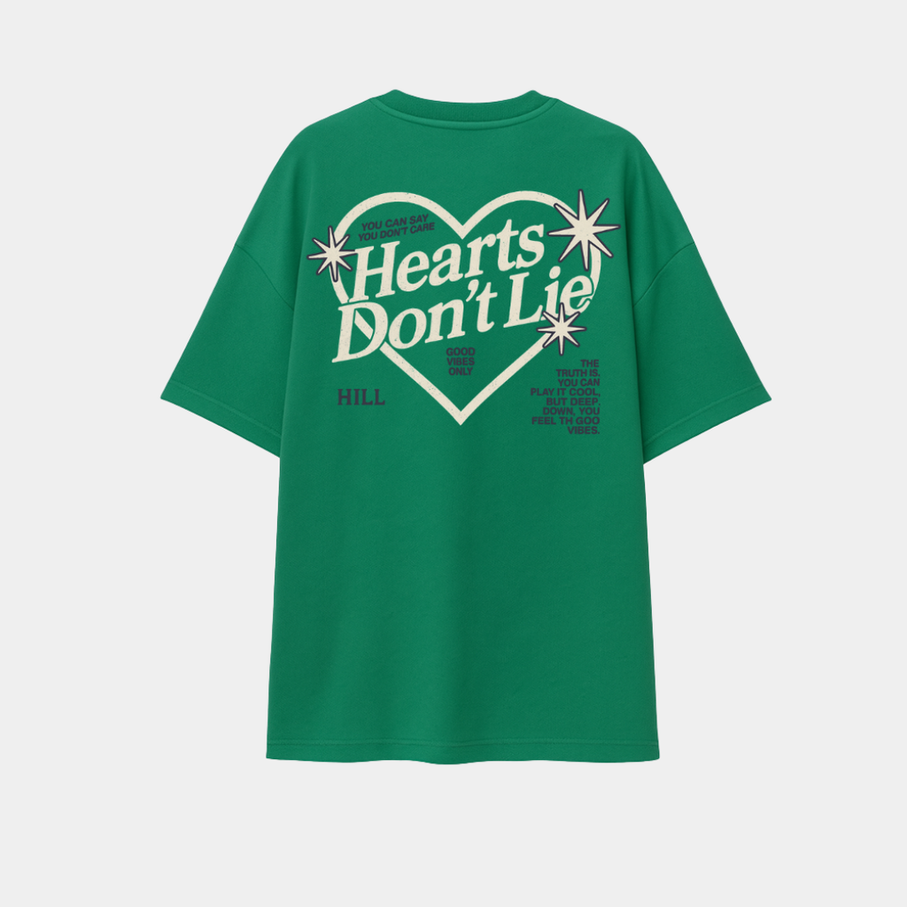 Tee oversizes Hearts dont lie
