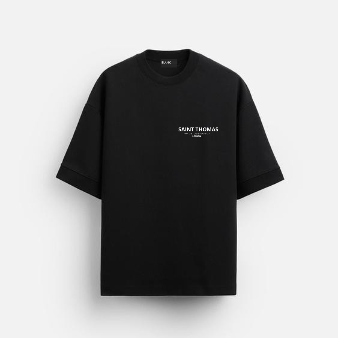 Saint Thomas Oversized Tee – Black