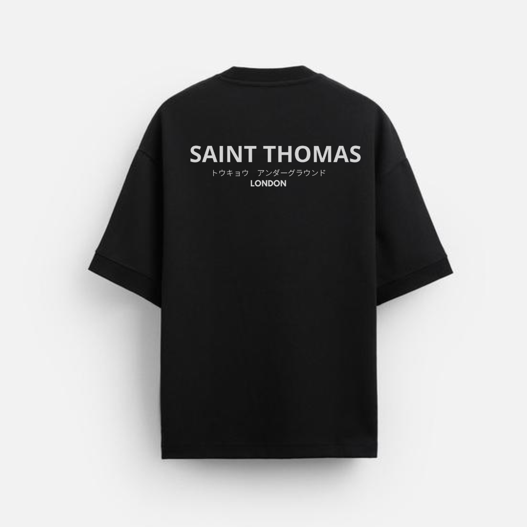 Saint Thomas Oversized Tee – Black