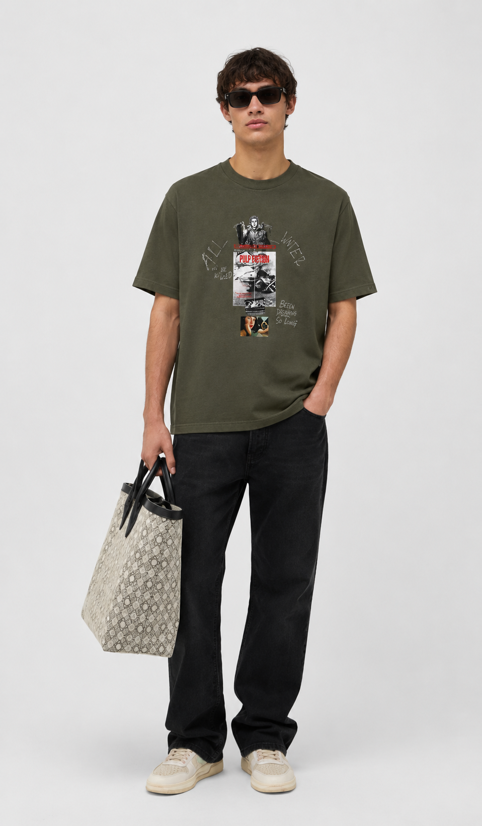 Vintage Olive Oversized T-Shirt